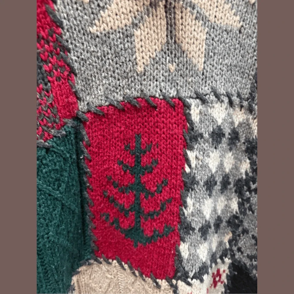 High Sierra Patchwork Sweater | Holiday Multicolor | Size S | Vintage